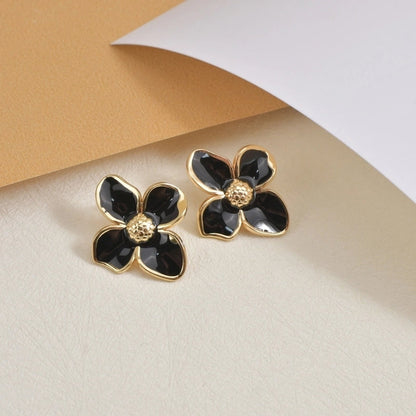 1 Pair Casual Pastoral Minimalist Flower 304 Stainless Steel Ear Studs