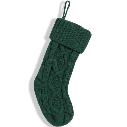 Christmas Striped Knitted Elastic Decorative Socks High-grade Wool Socks Christmas Tree Pendant Kindergarten Gift