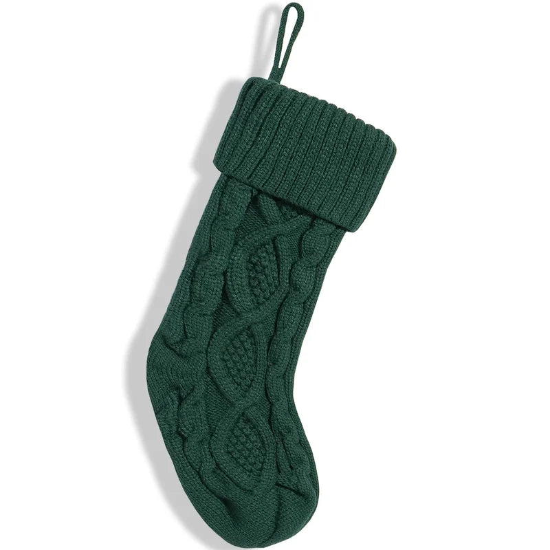 Christmas Striped Knitted Elastic Decorative Socks High-grade Wool Socks Christmas Tree Pendant Kindergarten Gift