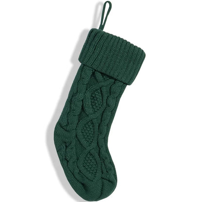 Christmas Striped Knitted Elastic Decorative Socks High-grade Wool Socks Christmas Tree Pendant Kindergarten Gift