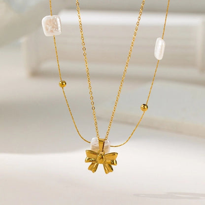 Modern Style Classic Style Devil's Eye Oval Heart Shape Titanium Steel Plating Stainless Steel Necklaces