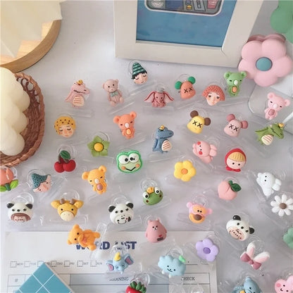 Creative Storage Pp Cartoon Cute Christmas Plastic Clip Style Random