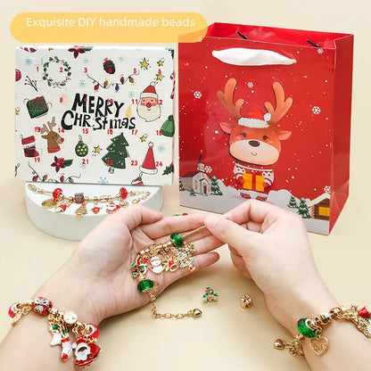 Christmas 24 Countdown Calendar DIY Blind Box Creative Blind Box Bracelet Jewelry Advent Gift