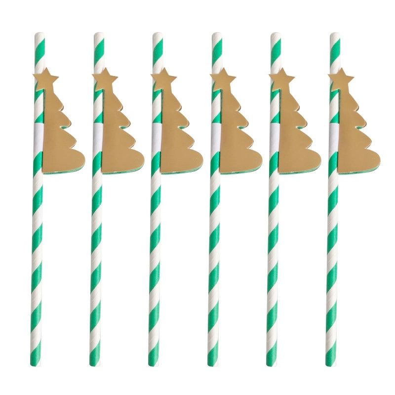 Christmas Fashion Christmas Tree Party Drinking Straw