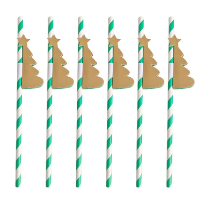Christmas Fashion Christmas Tree Party Drinking Straw
