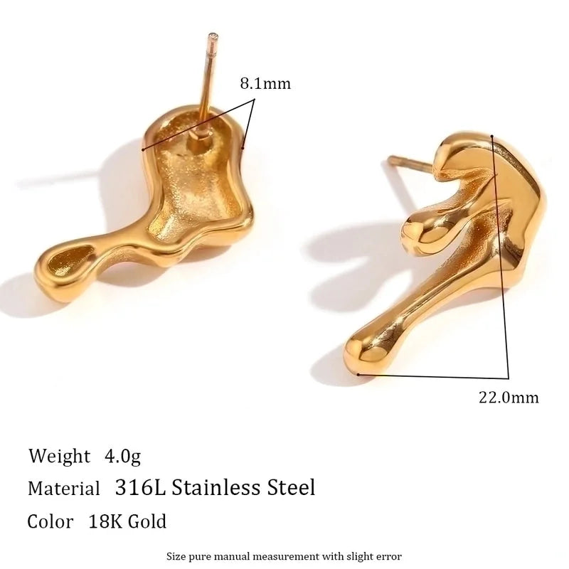 1 Pair Minimalist Classic Style Solid Color Plating 304 Stainless Steel Rhinestones 18K Gold Plated Ear Studs