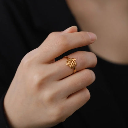 Minimalist Solid Color 304 Stainless Steel Plating Rings