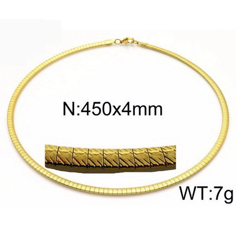 Titanium Steel 18K Gold Plated Fashion Plating Geometric Choker