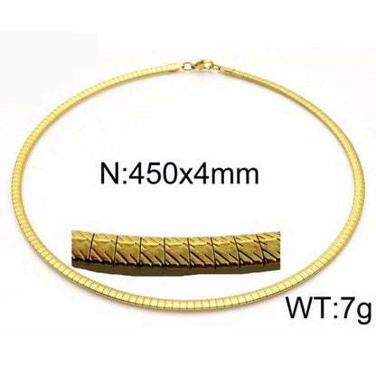 Titanium Steel 18K Gold Plated Fashion Plating Geometric Choker