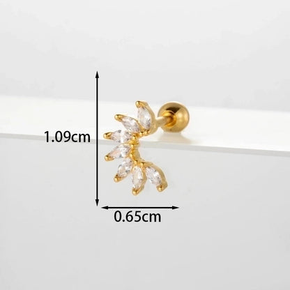 Ear Cartilage Rings & Studs Flower 316L Stainless Steel Copper