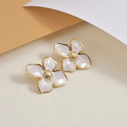 1 Pair Casual Pastoral Minimalist Flower 304 Stainless Steel Ear Studs