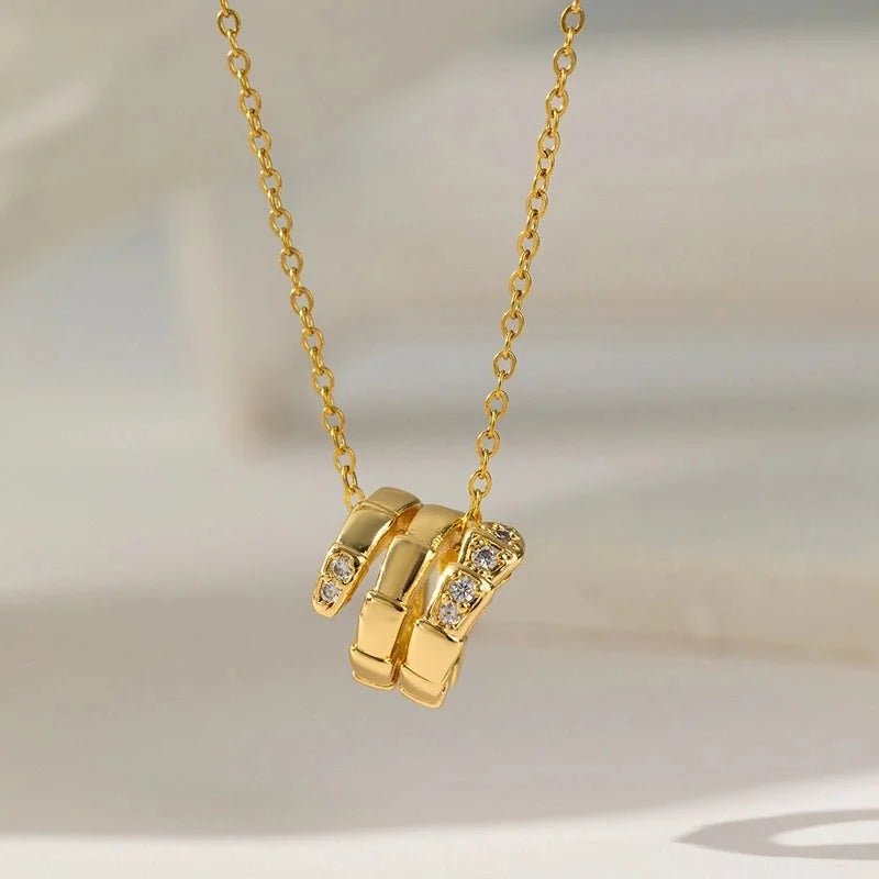 Sweet Starfish Titanium Steel Copper Alloy Zircon Inlay Stainless Steel Necklaces