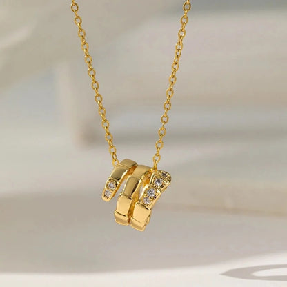 Sweet Starfish Titanium Steel Copper Alloy Zircon Inlay Stainless Steel Necklaces