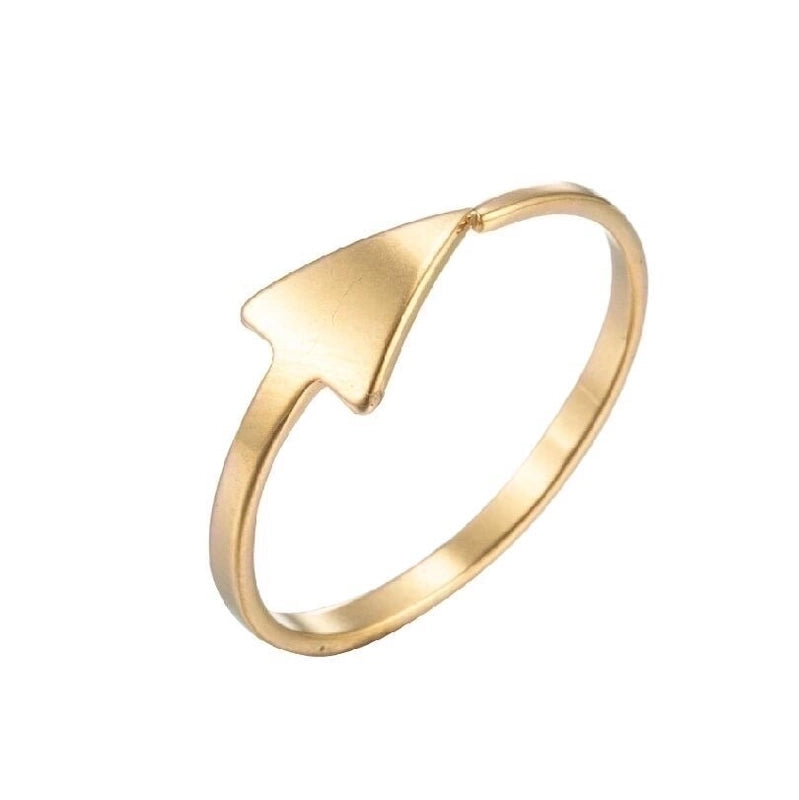 Fashion Geometric 201 Stainless Steel 18K Gold Plated Plating Open Ring