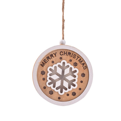 Christmas Cute IG Style Angel Snowflake Elk Wood Daily Hanging Ornaments
