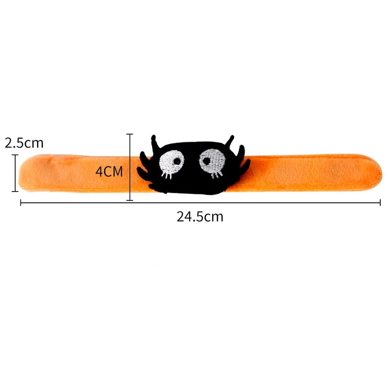 Halloween Casual Minimalist Pumpkin Spider PVC Flannel Holiday Party Wristband