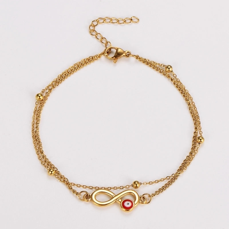 Retro Minimalist Infinity Eye 304 Stainless Steel Bracelets Anklet