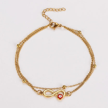 Retro Minimalist Infinity Eye 304 Stainless Steel Bracelets Anklet
