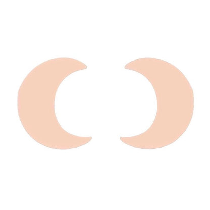 Minimalist Triangle Moon Coconut Tree Stainless Steel Asymmetrical Plating Ear Studs 1 Pair