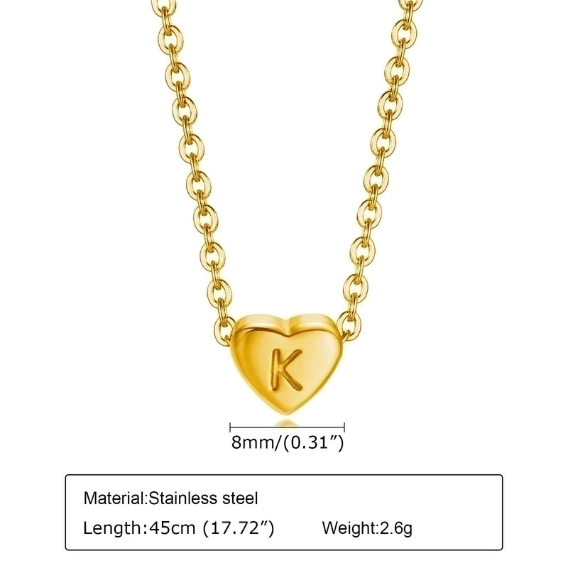 Minimalist Letter Titanium Steel Plating Pendant Necklace