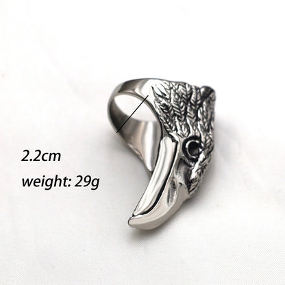 Vintage Style Punk Geometric Skull Stainless Steel Plating Halloween Men'S Rings