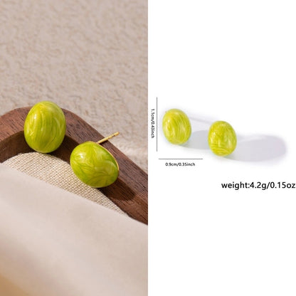 1 Pair Retro Minimalist Geometric Plating Titanium Steel Drop Earrings Ear Studs