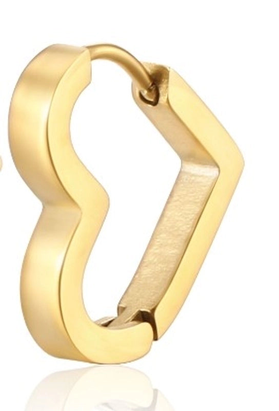 1 Piece Fashion Square Star Heart Shape 201 Stainless Steel 18K Gold Plated Earrings