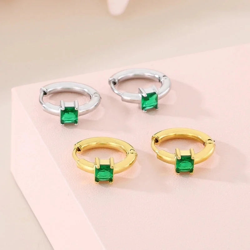 1 Pair Minimalist Commute Geometric 304 Stainless Steel 18K Gold Plated Earrings