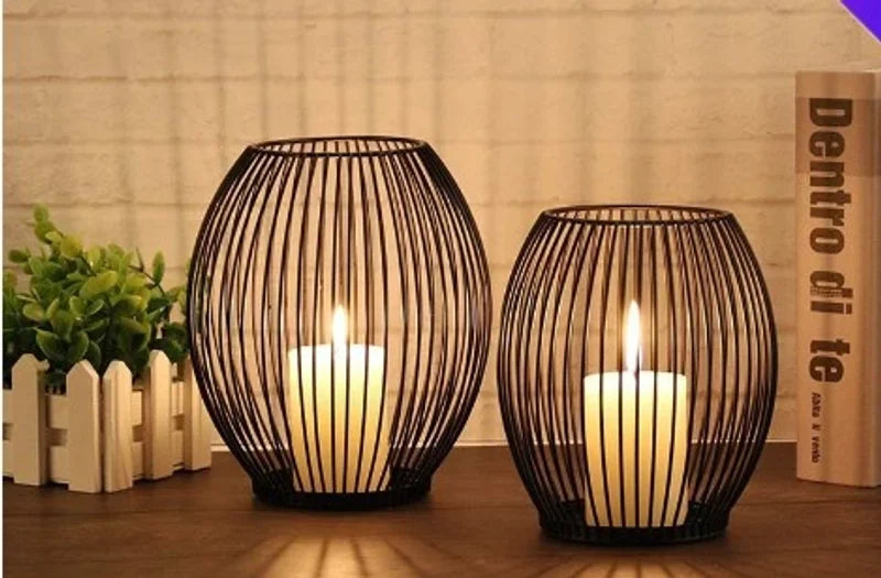 Christmas Retro Minimalist Solid Color Iron Candlestick