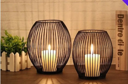 Christmas Retro Minimalist Solid Color Iron Candlestick