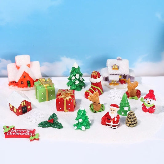 Christmas Cute Christmas Tree Santa Claus Gift Box Synthetic Resin Holiday Daily