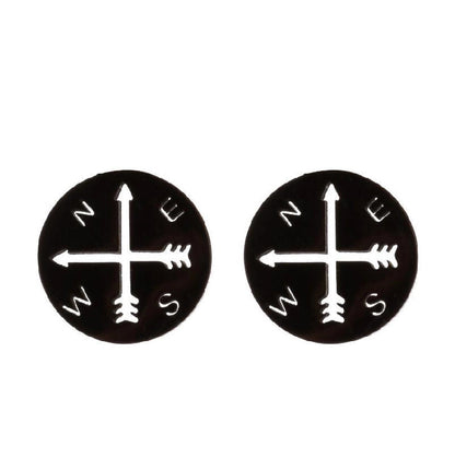 1 Pair Halloween Minimalist Spider Web Butterfly Notes Plating Hollow Out 304 Stainless Steel 18K Gold Plated Ear Studs