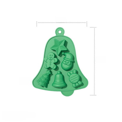 In Stock 6 Even Christmas Silicone Cake Mold DIY Household Kitchen Food Grade Baking Tools Manufacturers