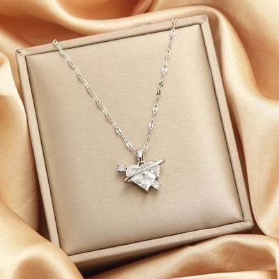 2 Pieces Titanium Steel Vintage Style Tassel Plating Doll Constellation Crown Pendant Necklace