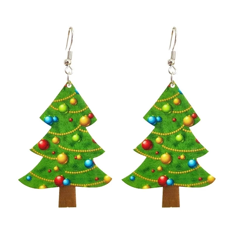 Cute Christmas Tree Gingerbread Arylic Women's Earrings 1 Pair