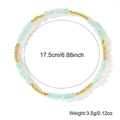 Bohemian Geometric Natural Stone Copper Bracelets In Bulk