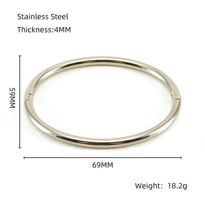 Solid Color 304 Stainless Steel Bangle In Bulk