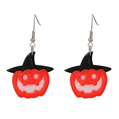 Halloween Pumpkin Ghost Acrylic Resin Earrings