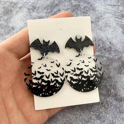 1 Pair Modern Style Streetwear Bat Arylic Drop Earrings