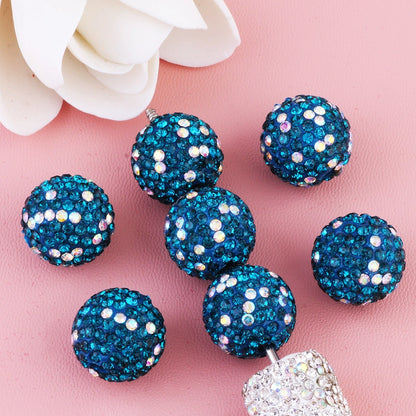 K16 Stars Diamond Ball Color Straight Hole Soft Clay Beads Mobile Phone Chain Bag Chain Diy Jewelry Accessories Beaded