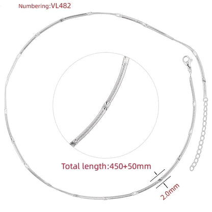 Hip-Hop Minimalist Solid Color Copper 18K Gold Plated Necklace