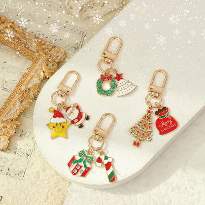 Christmas Gift Keychain Pendant Practical Car Key Christmas Tree Ornament Phone Chain