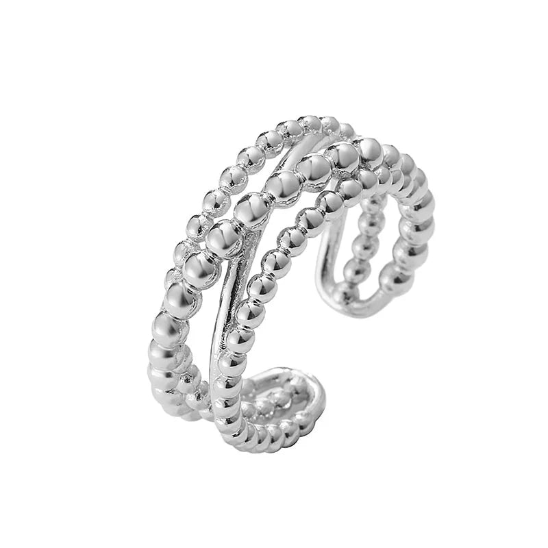 Retro French Style Minimalist Daisy Copper 18k Gold Plated Open Rings In Bulk