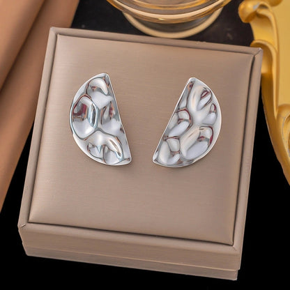 1 Pair Minimalist Star Heart Shape Plating Titanium Steel Drop Earrings Ear Studs