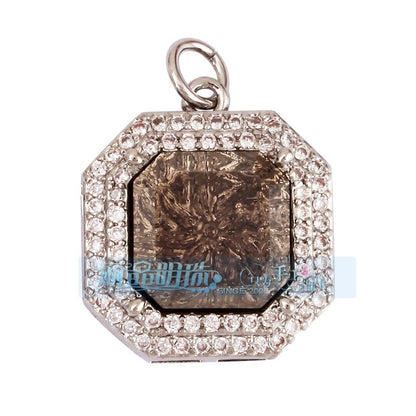 1 Piece Copper Geometric Heart Shape Snowflake Pendant Jewelry Accessories