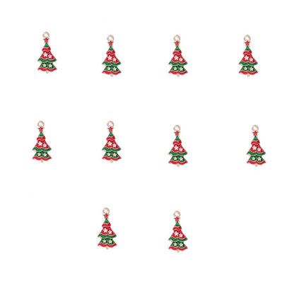 10 PCS/Package 15.9*17.8mm 16*22MM 18.1*19mm Alloy Christmas Hat Christmas Tree Santa Claus Pendant Jewelry Accessories