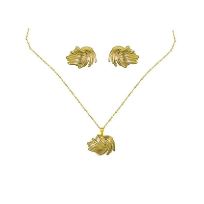 Elegant Retro Geometric Heart Shape Flower Stainless Steel Plating Jewelry Set