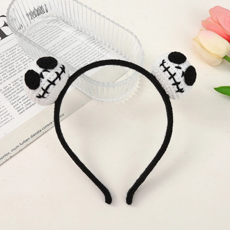 Halloween Cute Women's Pumpkin Snowman Skull Yarn Hair Band