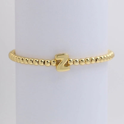 Copper Minimalist Plating Letter Bracelets