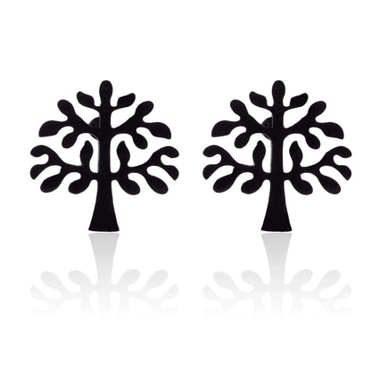 1 Pair Japanese Style Minimalist Tree Polishing Plating 304 Stainless Steel 18K Gold Plated Ear Studs